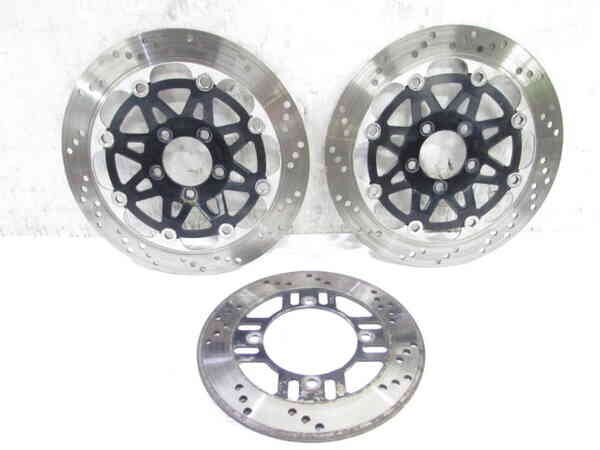 4点まとめ ZEXT ZZ-R400 ZX400K 希少!! 純正 ディスクローター前後SET 曲り