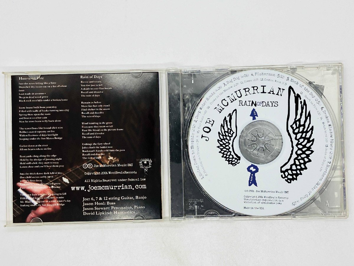  быстрое решение CD JOE McMURRIAN / RAIN OF DAYS / Joe *ma медведь Lien / дождь *ob* Dayz / с поясом оби BSMF2040 X43