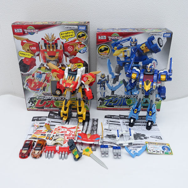 ★ タカラトミー トミカ アースグランナー レオチーター イーグルシャーク 中古 ※現状販売品 ※ジャンク品 EG02 EG04 (0220507871)