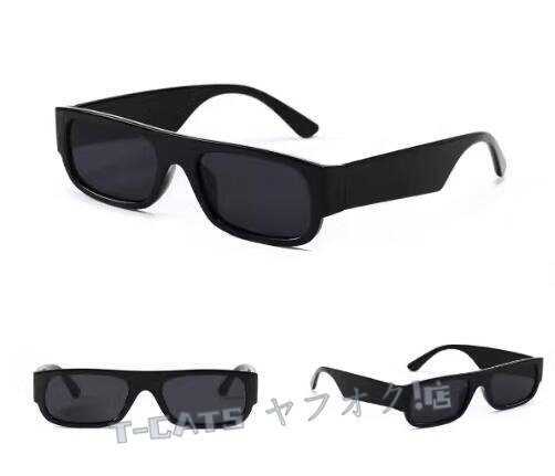 ☆新品レトロ 80’s パンキッシュ的 ヴィンテージ クラシック UV サングラス 黒 ブラック メガネ 伊達眼鏡 パンク ロック