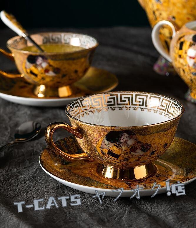 新品☆ティー?コーヒーカップセット4客セット カップ＆ソーサー 陶磁器ティーセットティー