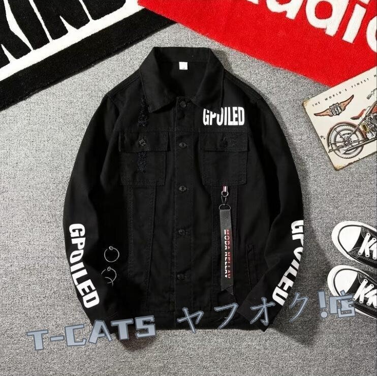 新品☆3色 デニムジャケット メンズ ジージャン Gジャン ジャンパー ブルゾン アウター ビンテージ加工 おしゃれ サイズ選択可