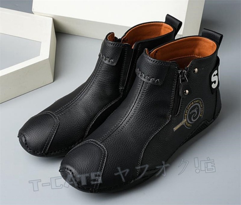 * новый товар короткие сапоги туфли без застежки обувь для вождения casual Martin ботинки мужской весна осень мужчина обувь черный 24cm