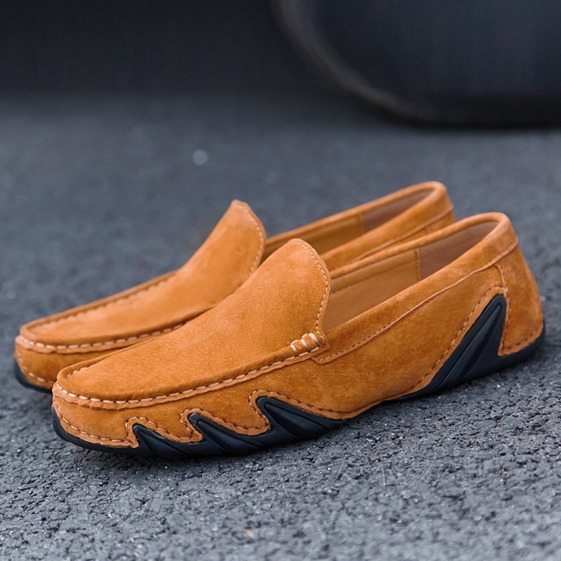 ☆新品 ローファー スリッポン メンズ ドライビングシューズ カジュアルシューズ 男性靴 ブラウン 27.5cm