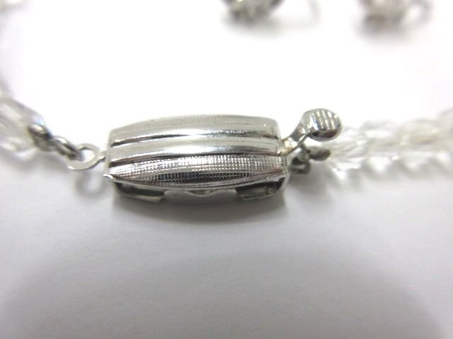 英雅堂 白水晶ネックレス(カット) SILVER/イヤリング 天然水晶 英雅堂 白水晶ネックレス(カット) SILVER/イヤリング 天然水晶