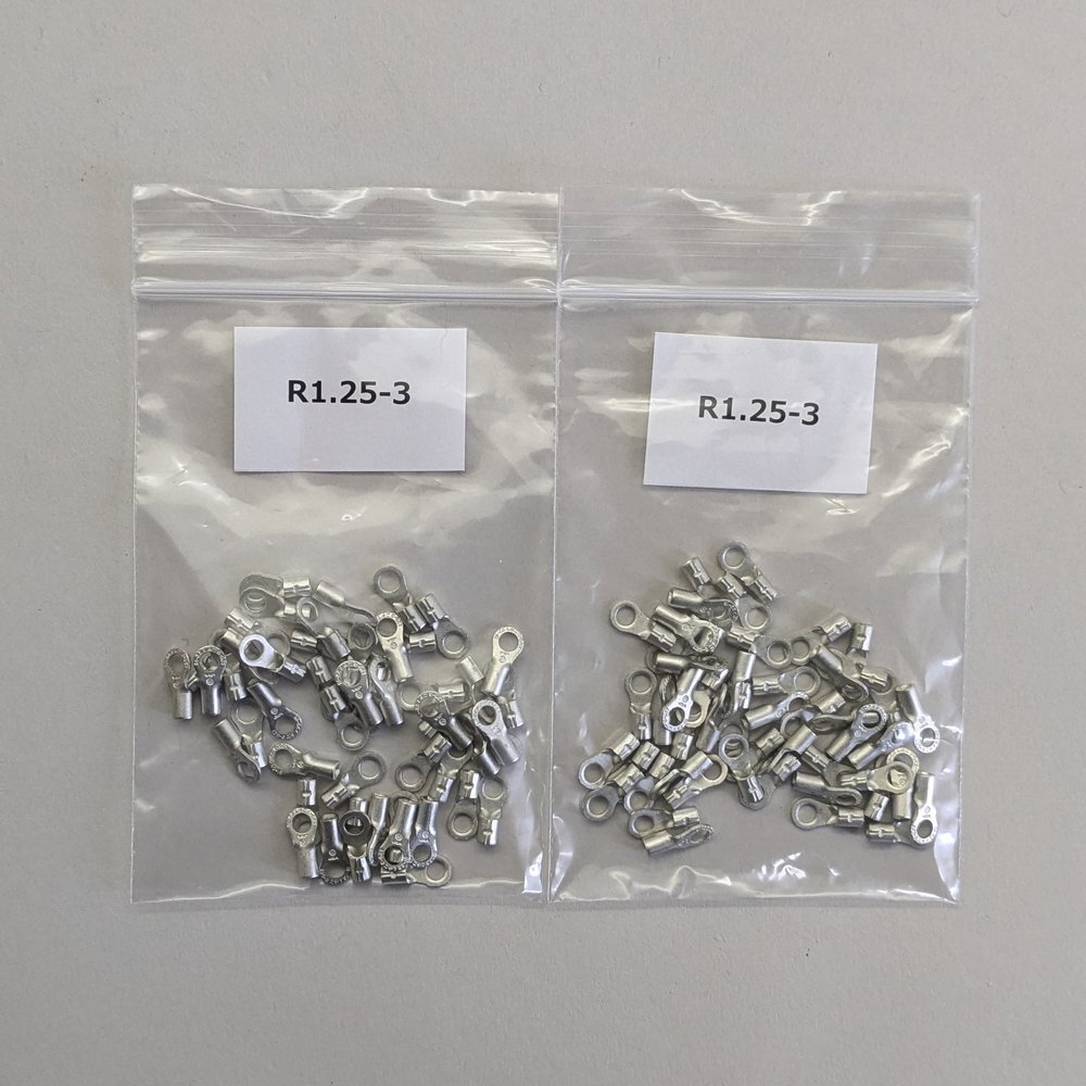 【中古】【ケース無し】ニチフ 裸端子 丸形 R1.25-3 100pcs