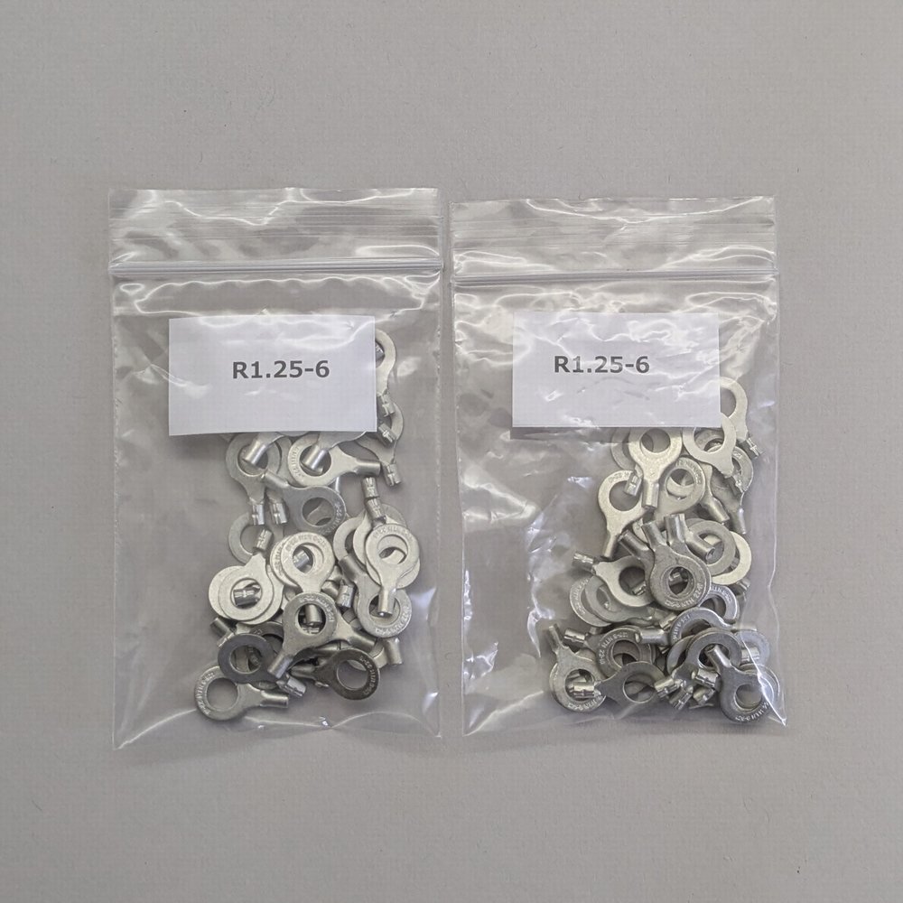 【中古】【ケース無し】ニチフ 裸端子 丸形 R1.25-6 100pcs