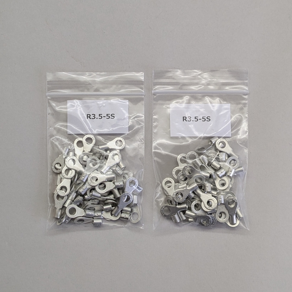 【中古】【ケース無し】ニチフ 裸端子 丸形 R3.5-5S 100pcs