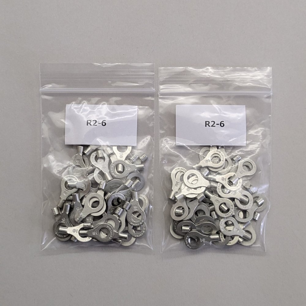 【中古】【ケース無し】ニチフ 裸端子 丸形 R2-6 100pcs