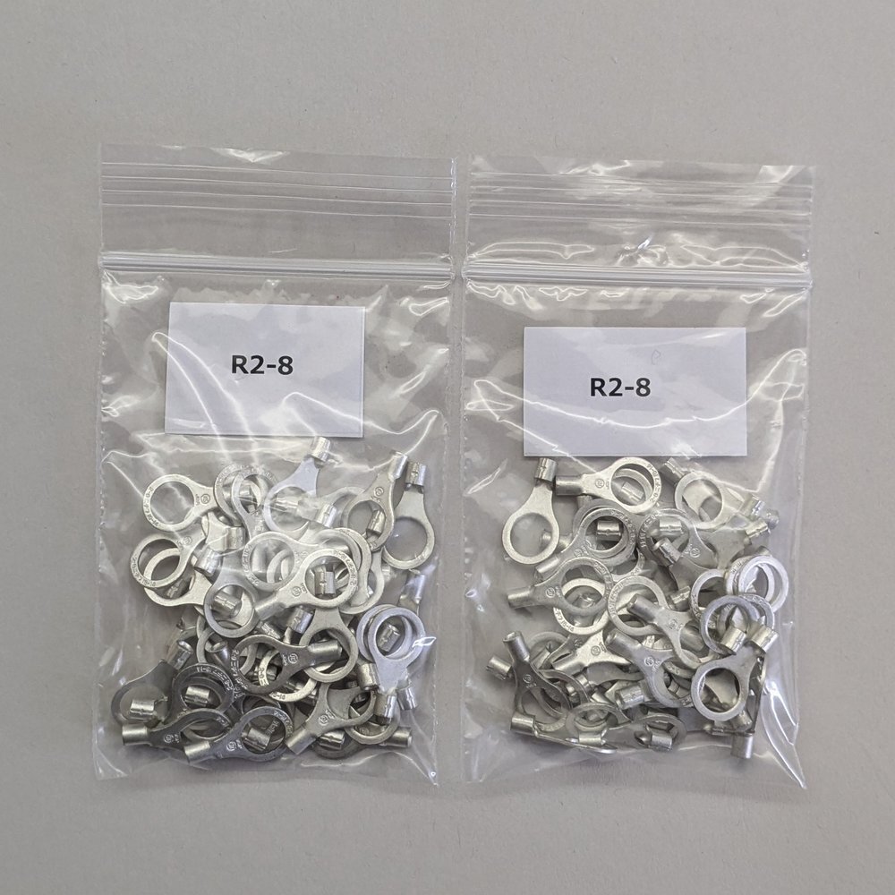 【中古】【ケース無し】ニチフ 裸端子 丸形 R2-8 100pcs
