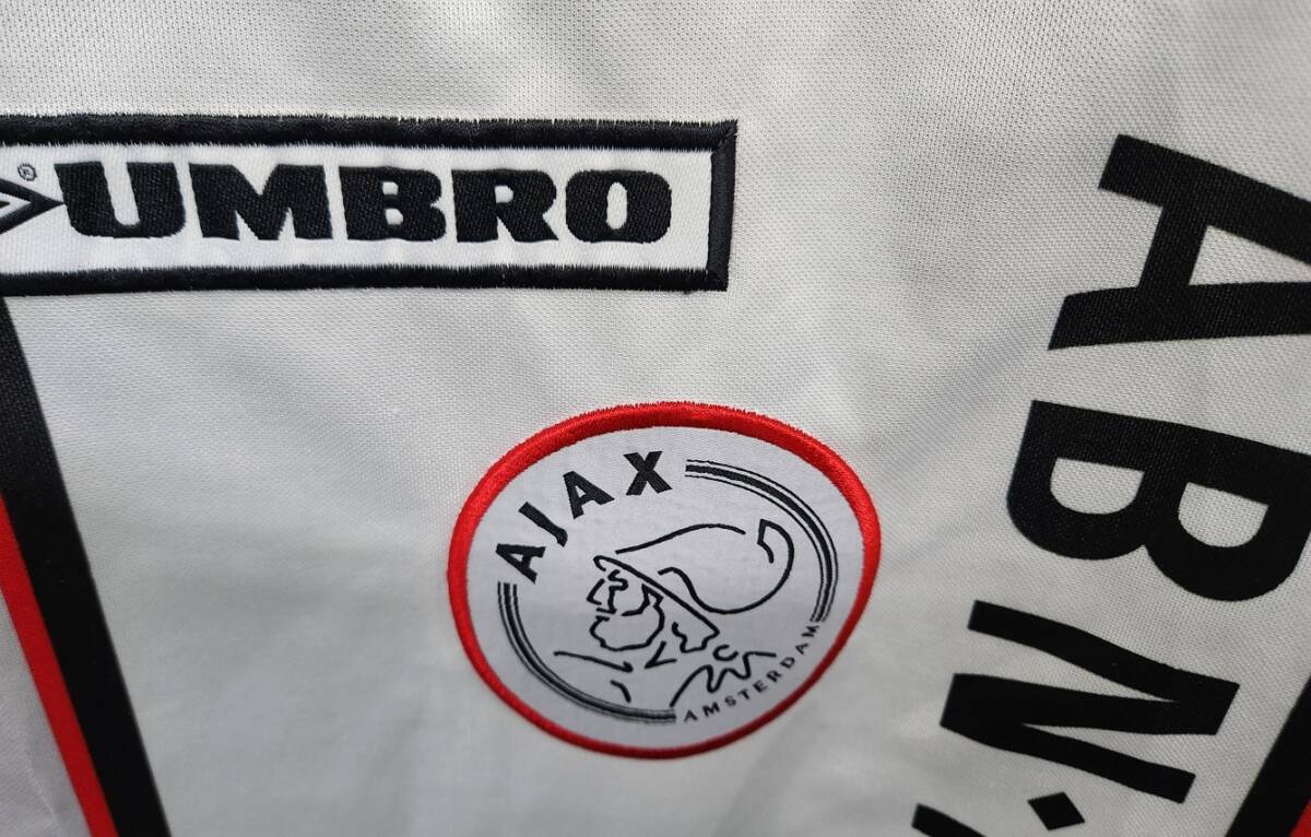 98-99アヤックス AJAX(A)#10 リトマネン LITMANEN 正規(guī)UMBRO 半袖 UEFA CL仕様 L