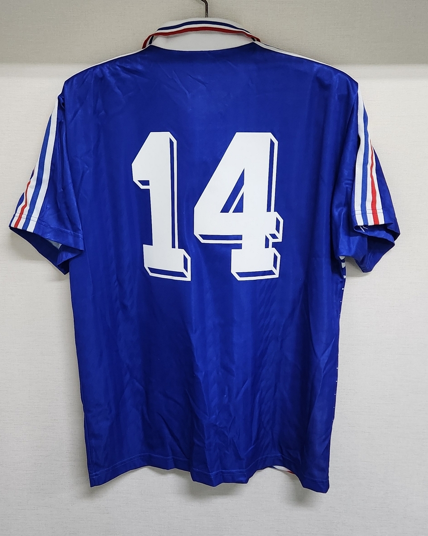 94-95フランス France FFF(H)#14 ジダン ZIDANE 半袖 adidas 代表デビュー ユーロ96予選仕様 L