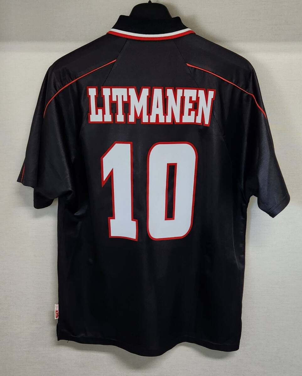 98-99アヤックス AJAX(A)#10 リトマネン LITMANEN 正規(guī)UMBRO 半袖 UEFA CL仕様 L