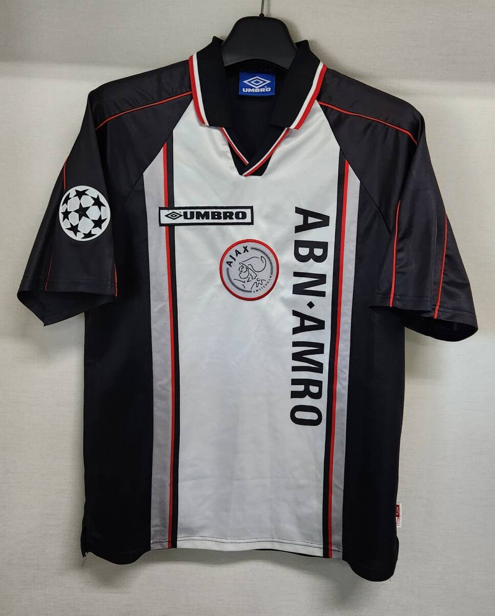 98-99アヤックス AJAX(A)#10 リトマネン LITMANEN 正規(guī)UMBRO 半袖 UEFA CL仕様 L