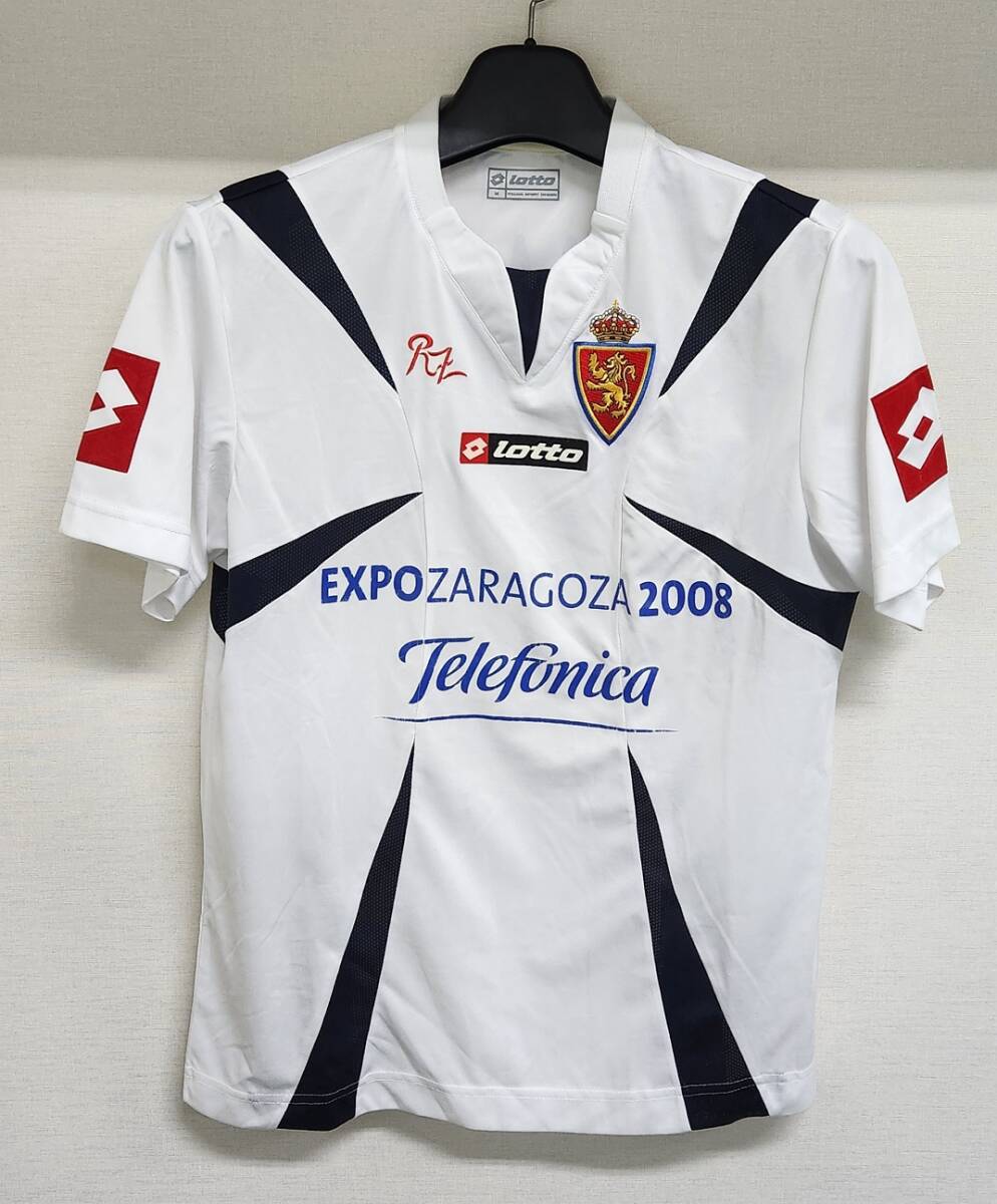 07-08レアル?サラゴサ Real zaragoza(H)#21 アイマール AIMAR 半袖 lotto リーガ仕様 M