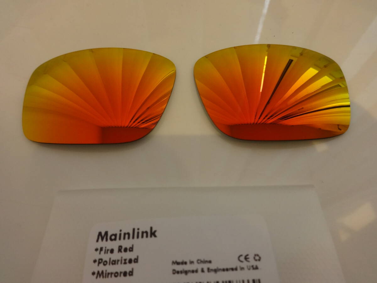 処分価格！！★オークリー MAIN LINK メインリンク用 カスタム偏光 レンズ RED Color 新品 POLARIZED MAINLINK