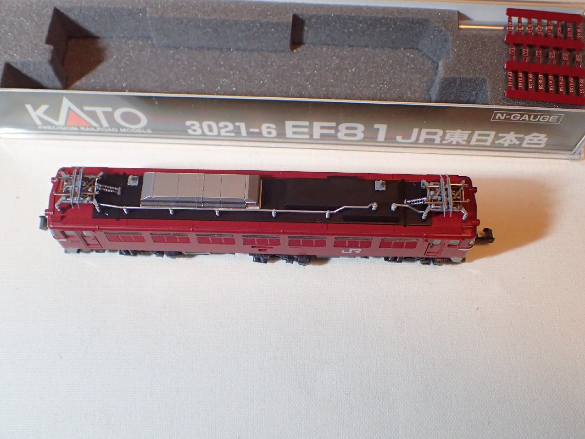 美品 KATO 3021-6 EF81 JR東日本色 1両 フライホイール搭載 電球色