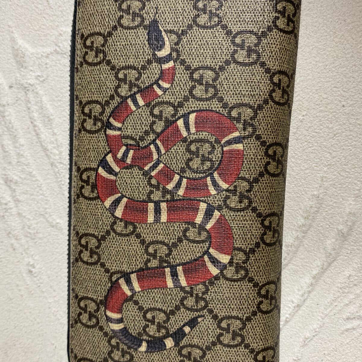 GUCCI グッチ キングスネーク 長財布 ラウンドファスナー GG GUCCI グッチ キングスネーク 長財布 ラウンドファスナー GG