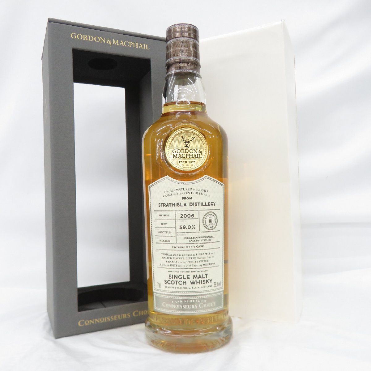 【未開栓】G&M ゴードン&マクファイル コニサーズチョイス ストラスアイラ 16年 2006-2022 ウイスキー 700ml 59％ 箱付 11723693 1124