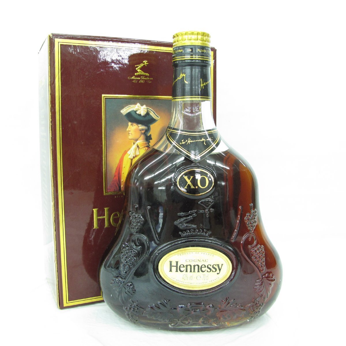 42254】未開栓 Hennessy ヘネシー XO クリアボトル 金キャップ 42254】未開栓 Hennessy ヘネシー XO クリアボトル 金キャップ