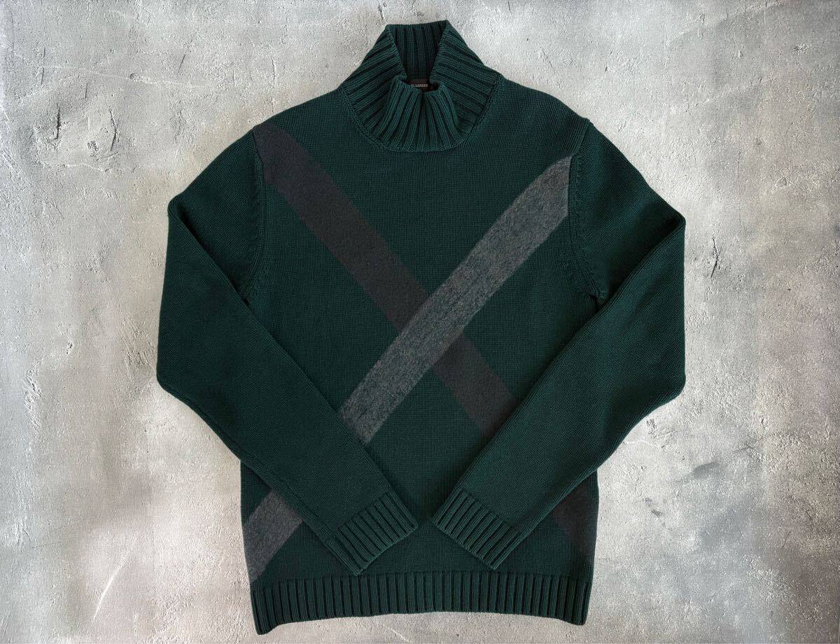JILSANDER ジルサンダー クロスハイネックニットカシミア50