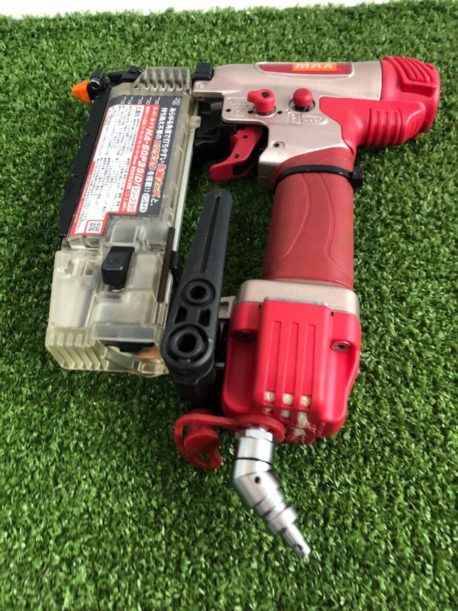 中古品】MAX(マックス) 高圧ピンネイラダスター付 グレーレッド 中古品】MAX(マックス) 高圧ピンネイラダスター付 グレーレッド