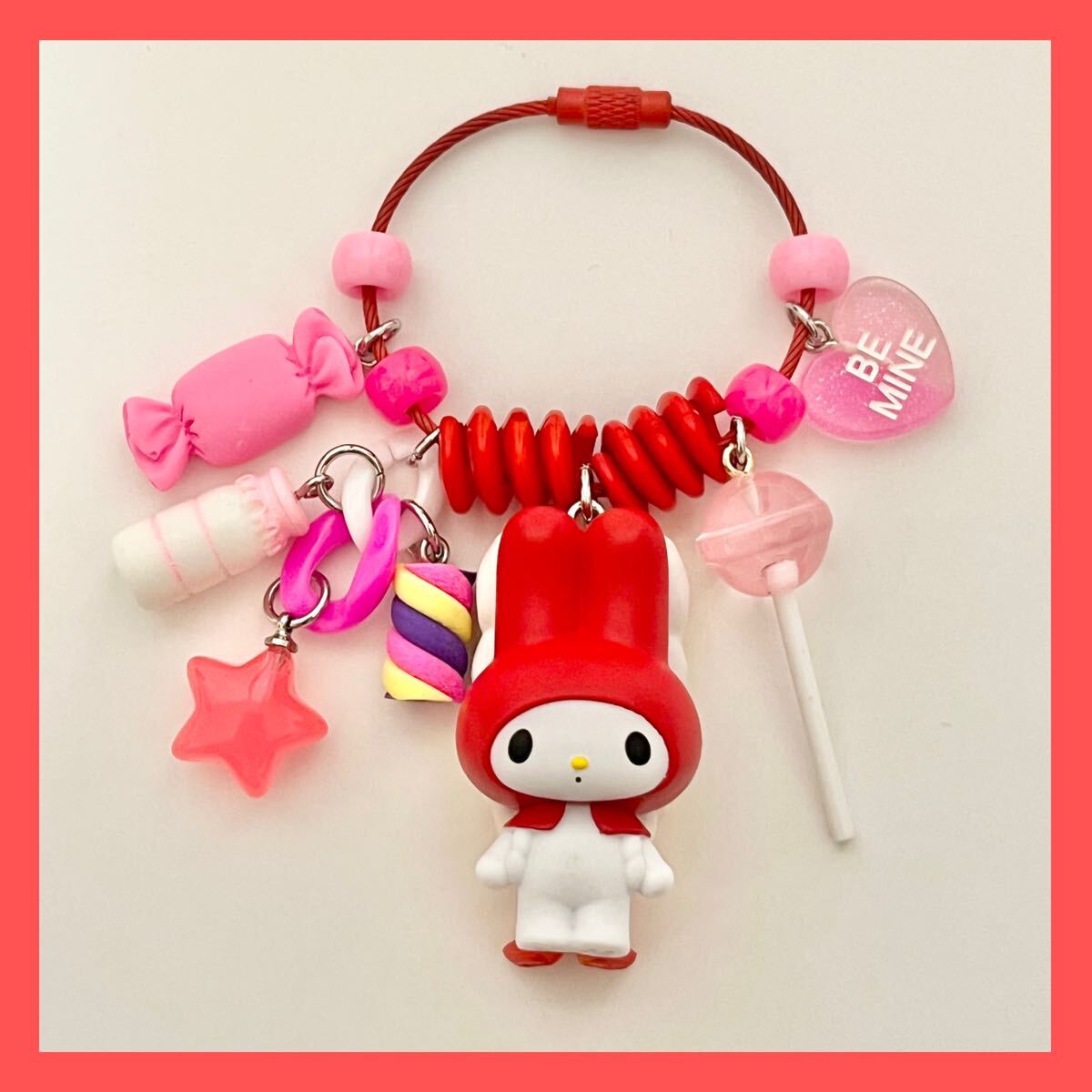 じゃらじゃらキーホルダー レッド えび お寿司 可愛い 1118