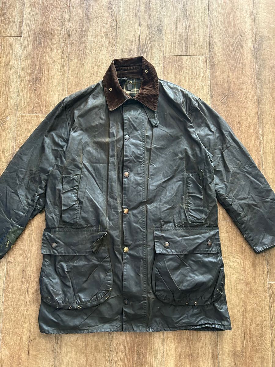 80\'s 2wa Ran to!Barbour Bab a-OS Border воск жакет 