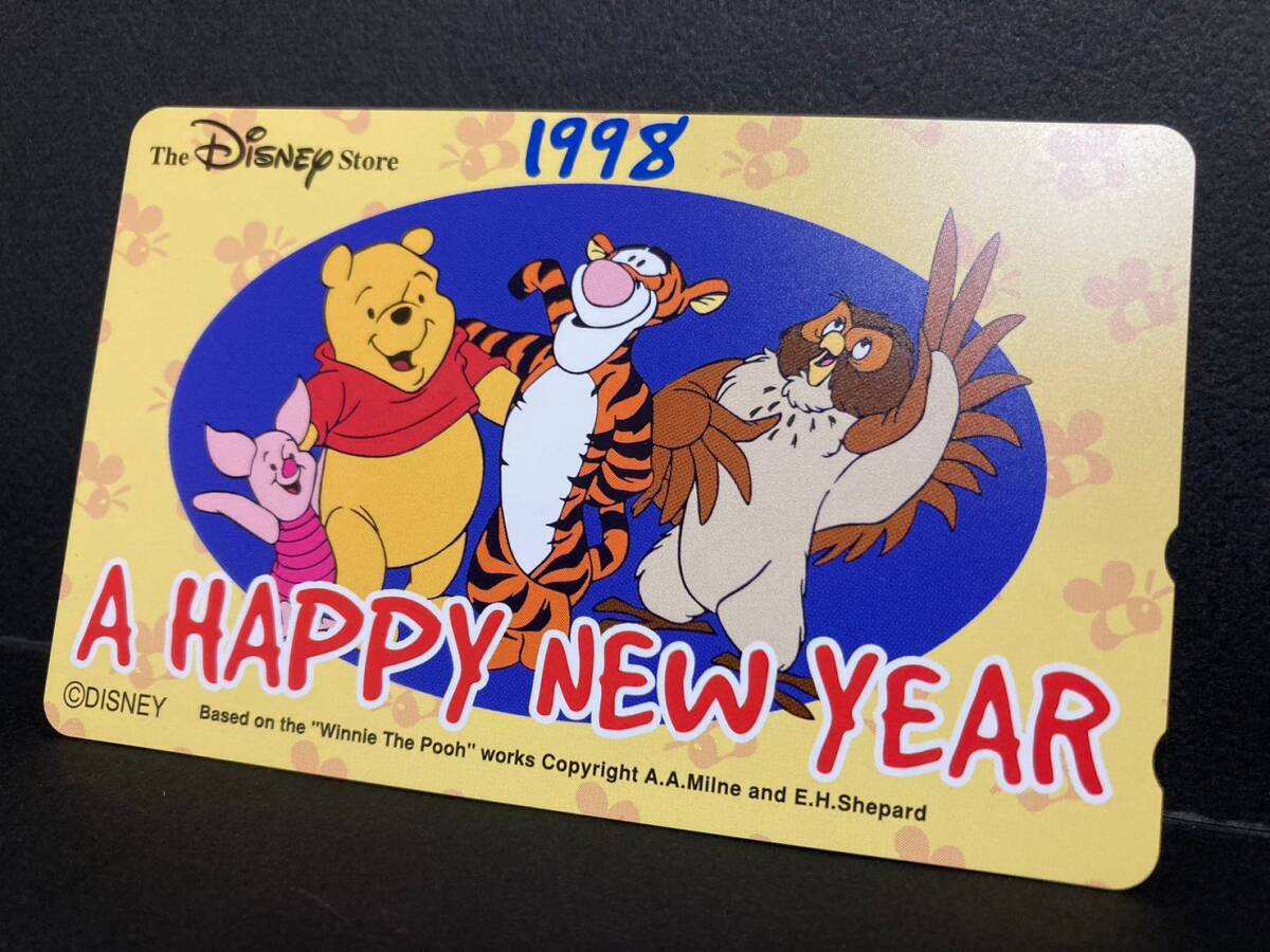Disney　Disneystore　8,000枚限定　プーさん　1998年記念テレカ　未使用美品　