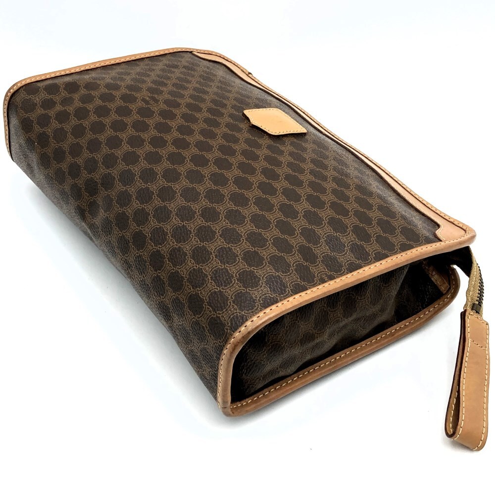 CELINE セリーヌ マカダム クラッチバッグ セカンドバッグ PVC ブラウン 茶 レディース メンズ ファッション【