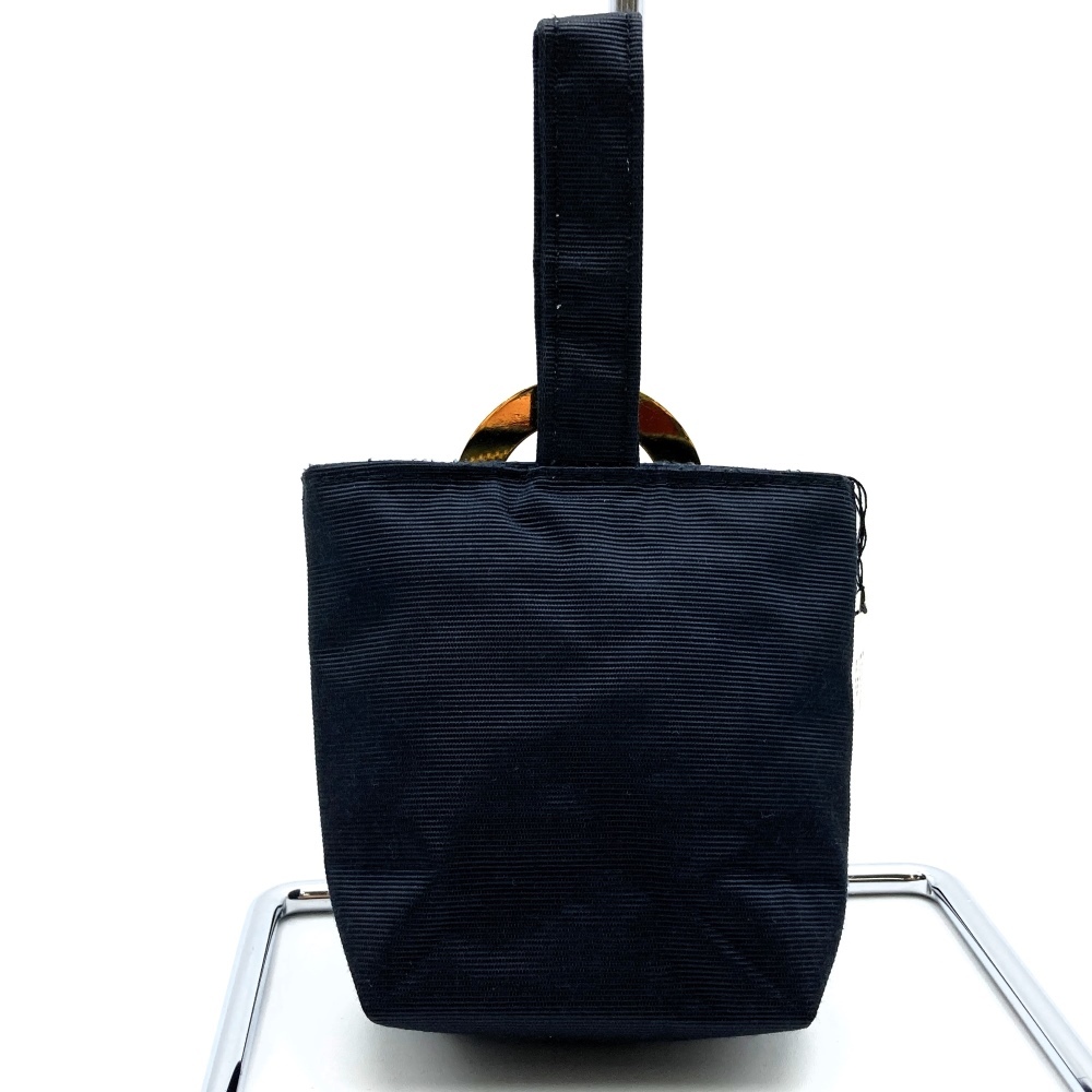 CELINE セリーヌ ミニバッグ スカーフ付き サークル金具ハンドバッグ ミニポーチ 小物入れ バニティバッグ ポリエステル ブラック ピンク黒