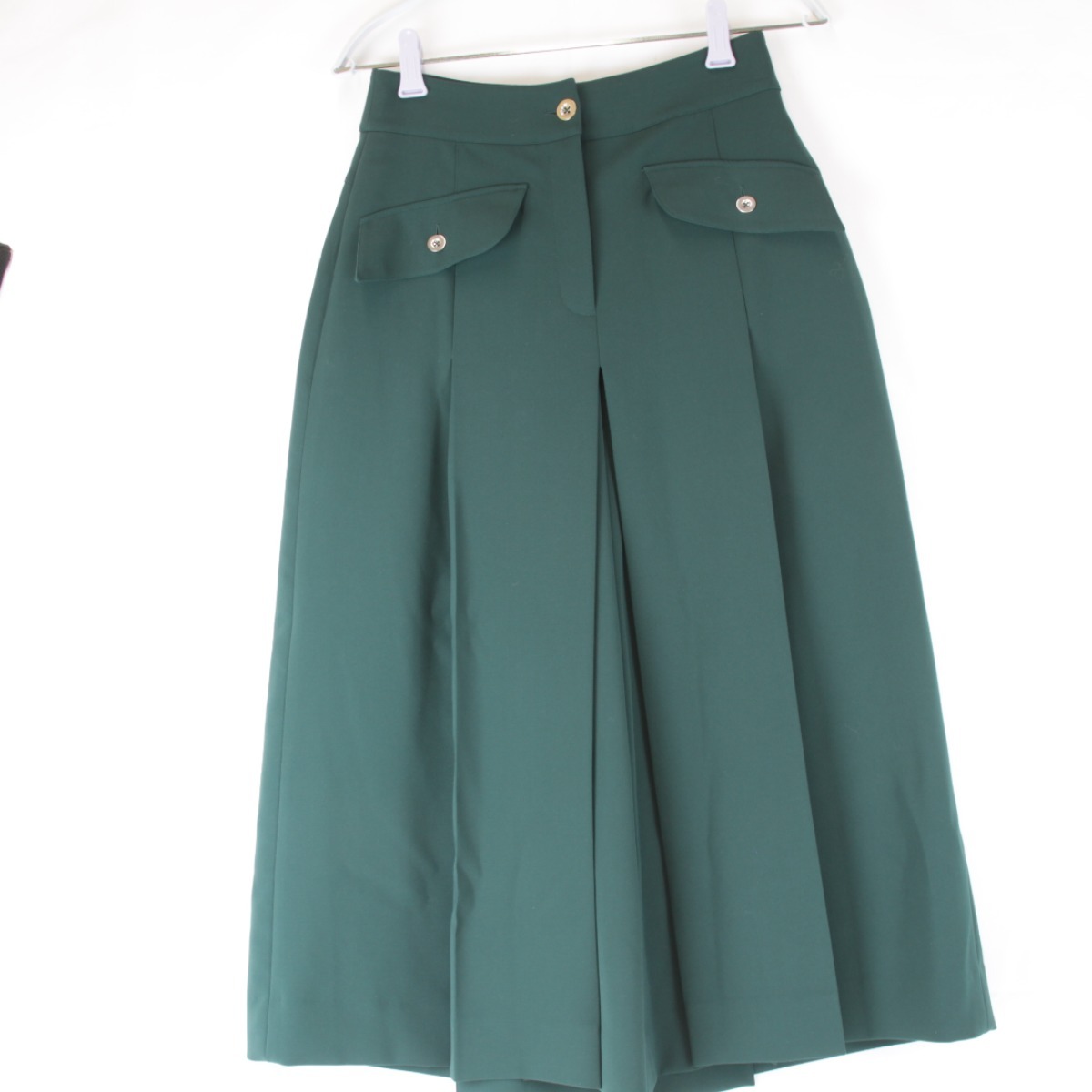 美品『USED』 Kate Spade ケイトスペード ガウチョパンツ サイズ0 パンツ グリーン ポリエステル/ポリウレタン