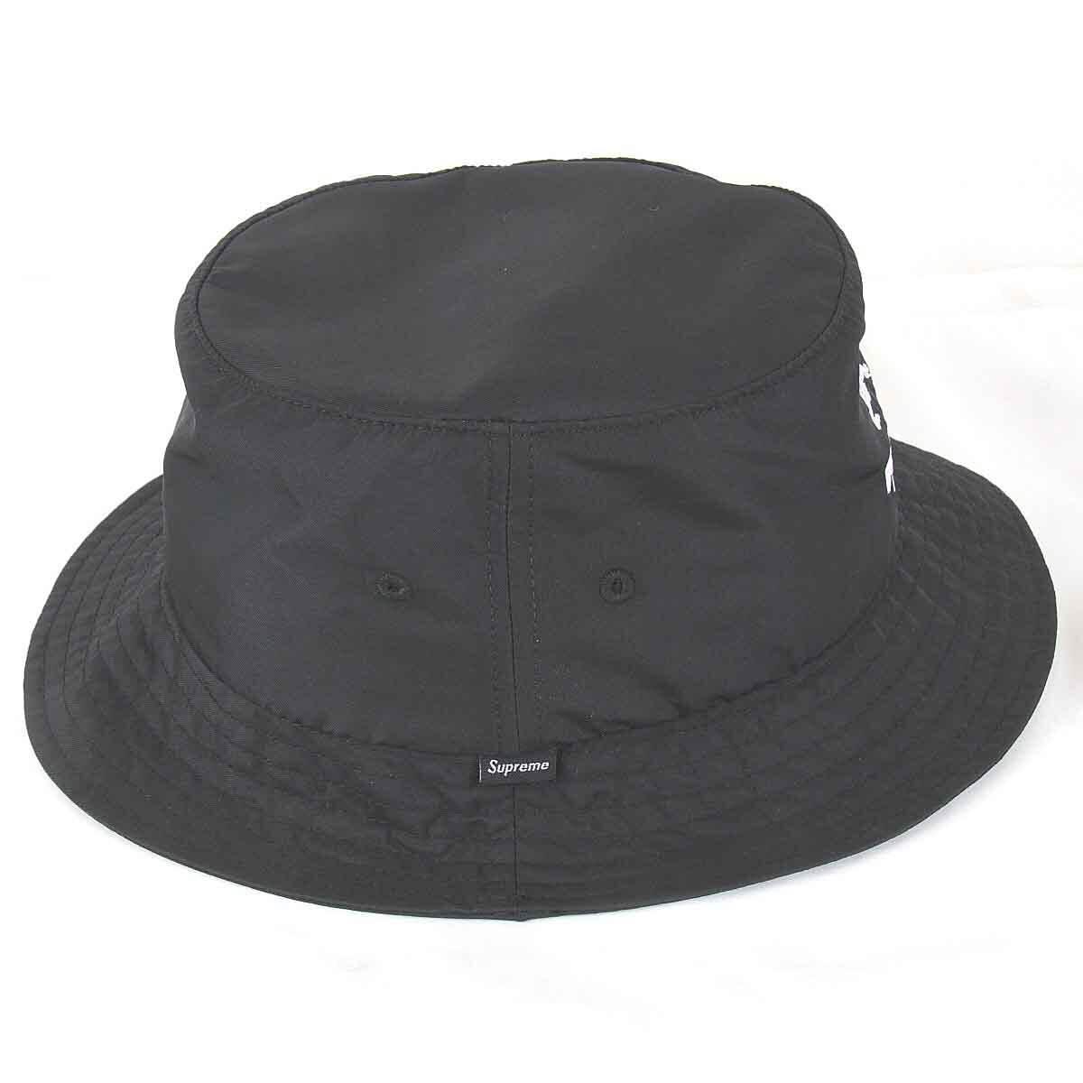 美品『USED』 BURBERRY バーバリー supreme バケットハット M/L ハット ブラック ナイロン調(diào)