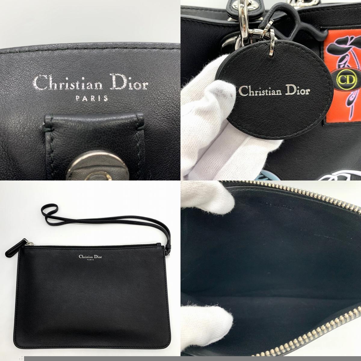 Dior Dior 2016 год круиз коллекция pala кости Dio lisimo ручная сумочка сумка на плечо машина f кожа черный женский 