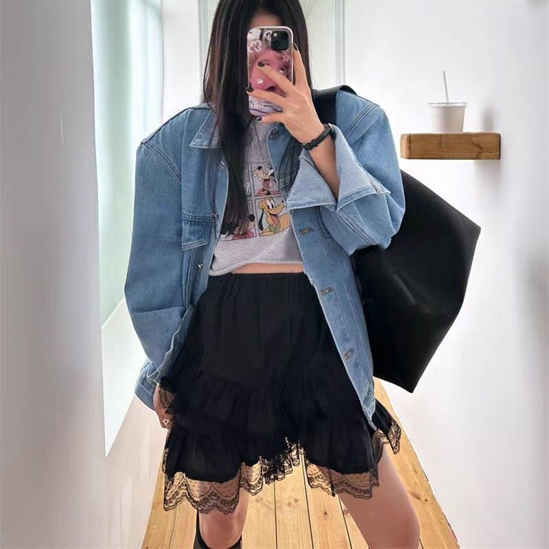 500 jpy including in a package un- possible Korea series casual series Short skirt free black 