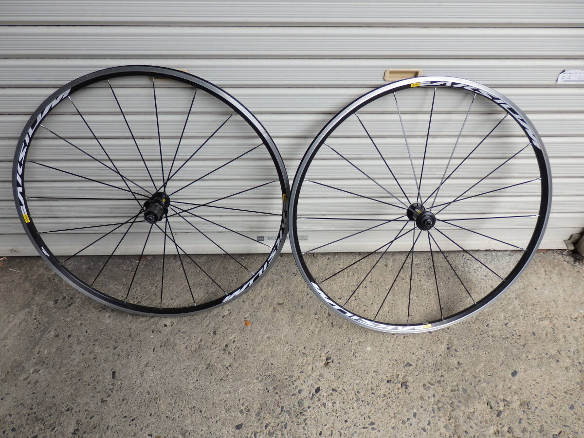 ◆【走行距離少な目】MAVIC マビック AKSIUM アクシウム 700c 前後ホィール リムブレーキ用 シマノフリー