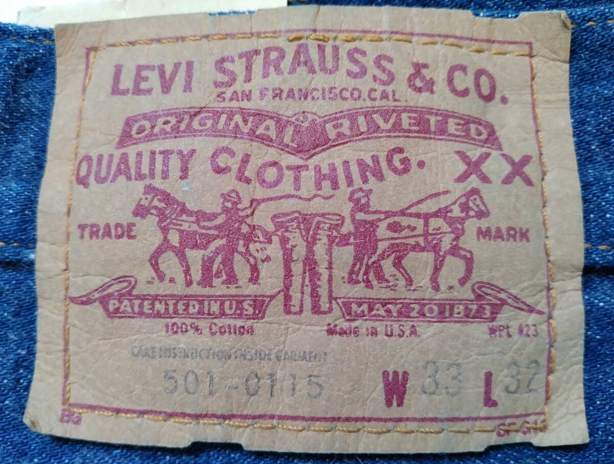  бесплатная доставка /1985 год производства /80\'s/W:33×L:32/ dead /501/Dead Stock/Levis/Levi\'s/ Vintage Denim / джинсы / America производства /USA производства / Levi's 