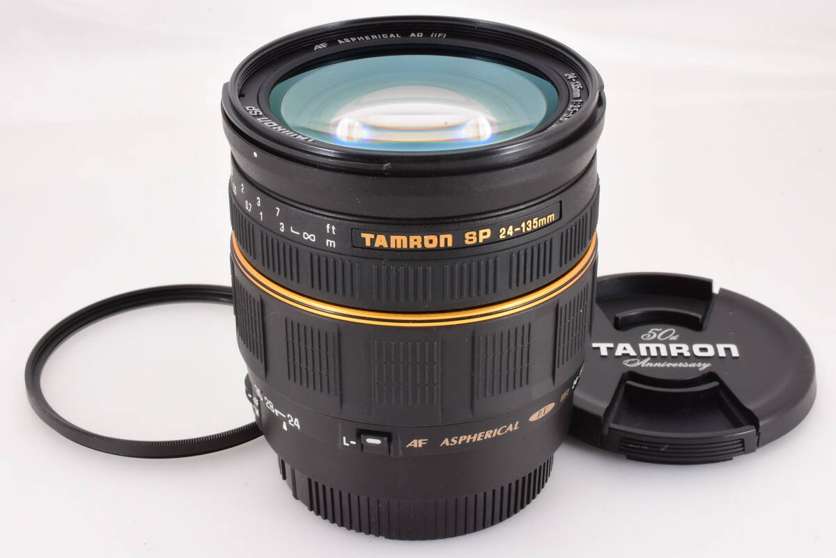 【50周年記念キャップ】★ほぼ新品★TAMRON タムロン AF SP 24-135mｍ F3.5-5.6 ASPHERICAL AD IF MACRO Canon キヤノン 190D★動作確認済
