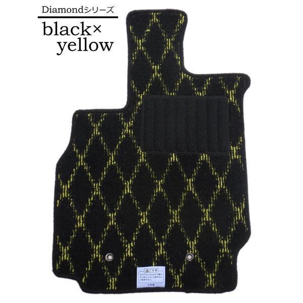  Daihatsu Hijet Truck floor mat diamond black × yellow 