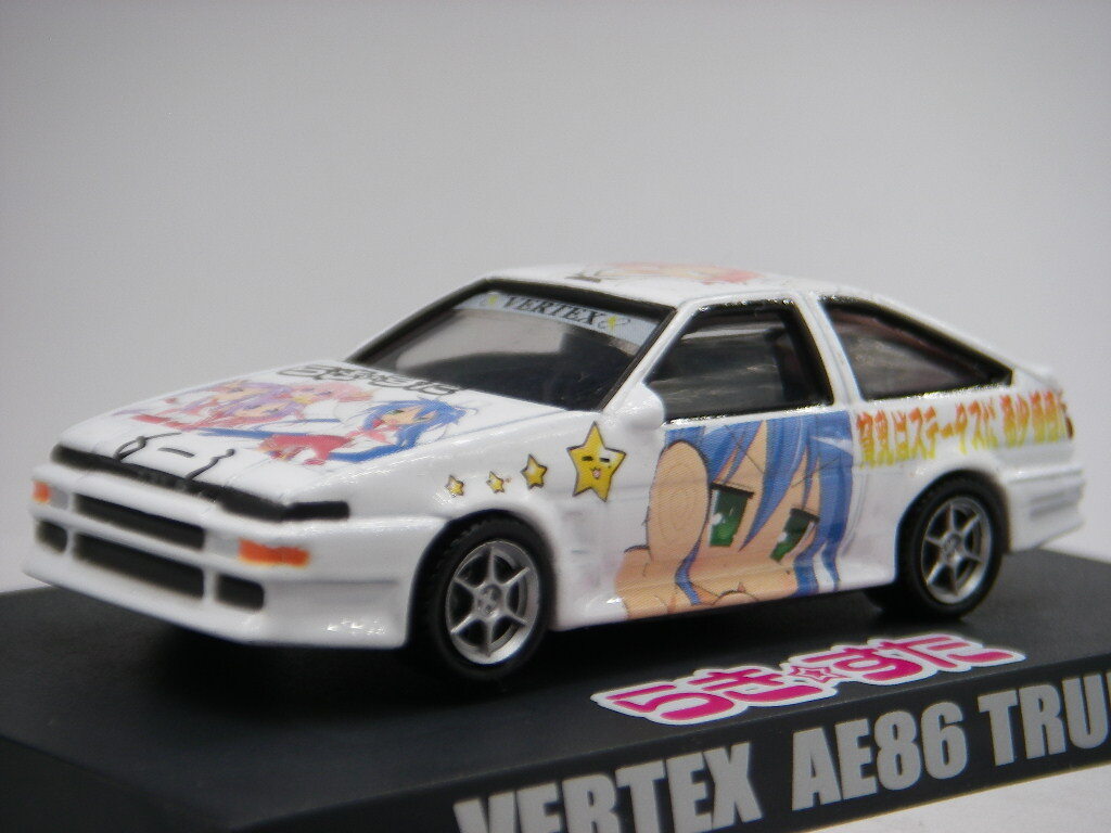  Lucky *..( white ) VERTEX Toyota AE86 Sprinter Trueno < loose > Aoshima pain car Lucky Star 