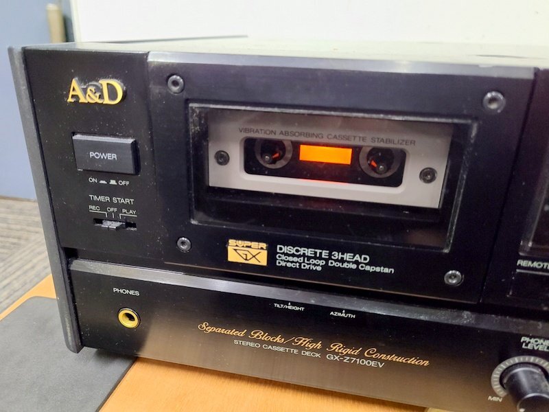 ☆AKAI・A&D カセットデッキ GX-Z7100 3ヘッドGXヘッド 扉閉まら