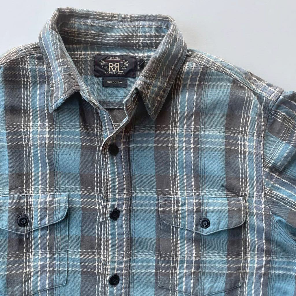 名作/ジョニーデップ着】 RRL “Plaid Work Shirt” M フランネル 名作/ジョニーデップ着】 RRL “Plaid Work Shirt” M フランネル