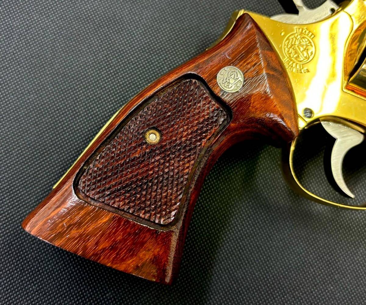 コクサイ M19コンバットマグナム SMG刻印金属モデルガン 木製グリップ付き コクサイ 】 S&W M19 コンバット マグナム 4インチ 24K モデル
