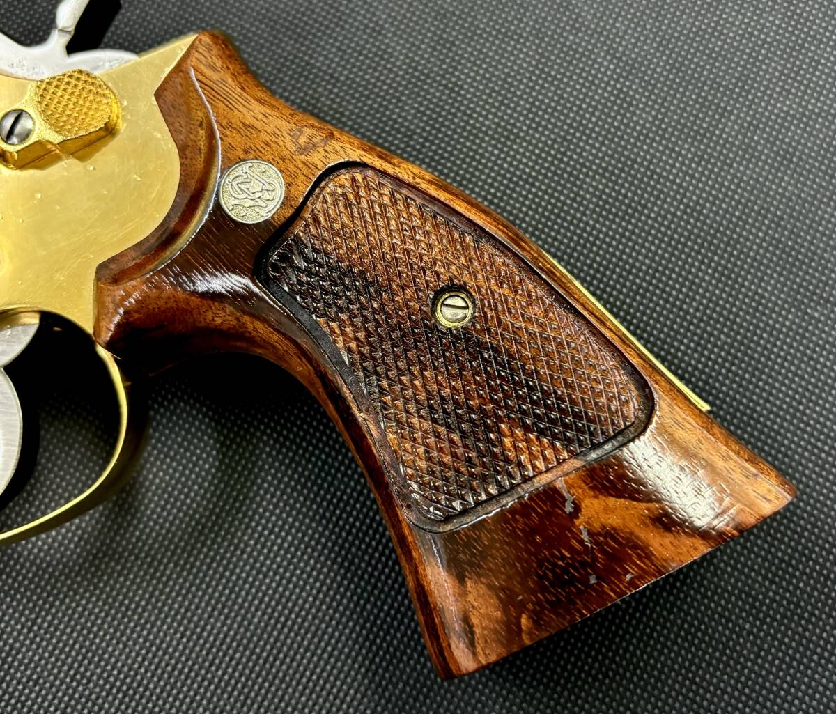 コクサイ M19コンバットマグナム SMG刻印金属モデルガン 木製グリップ付き コクサイ 】 S&W M19 コンバット マグナム 4インチ 24K モデル