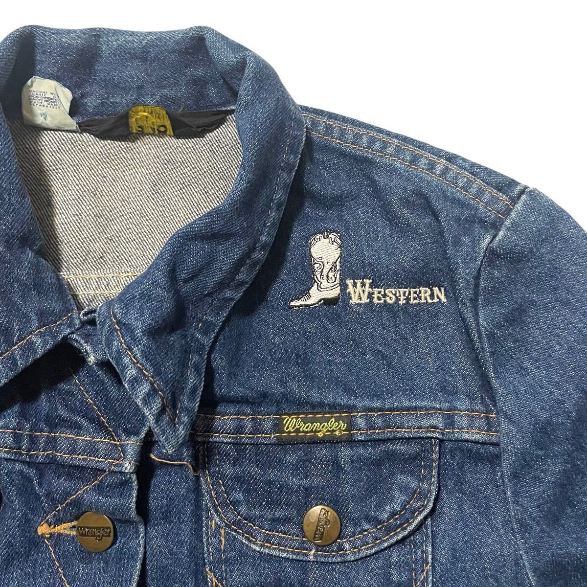 70s 70年代 Wrangler ラングラー デニムジャケット USA製 G