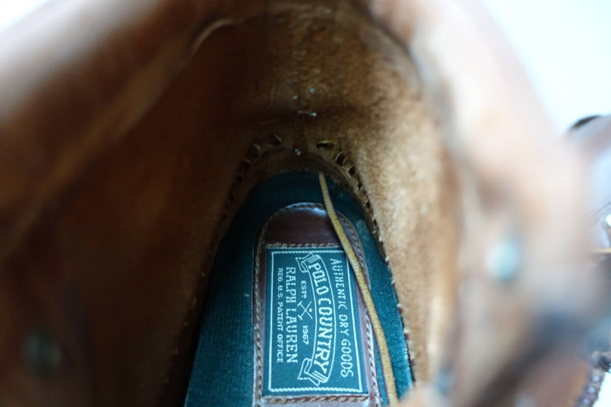 POLO COUNTRY ポロカントリー ラルフローレン モカシン レザー ブーツ US6 23cm_画像7
