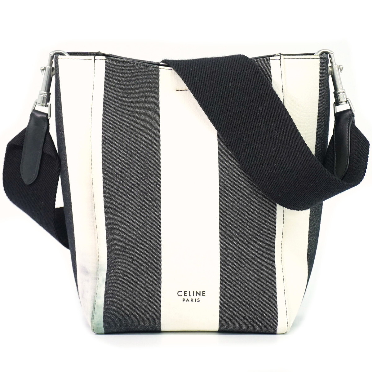 本物 セリーヌ CELINE サングル スモール ストライプ バケット 本物 セリーヌ CELINE サングル スモール ストライプ バケット