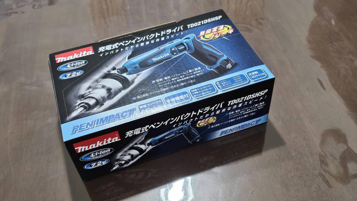 マキタ(Makita) 充電式ペンインパクトドライバ (バッテリー・充電器付) TD021DSHSP ブルー 新品未使用未開封品　即決価格!!