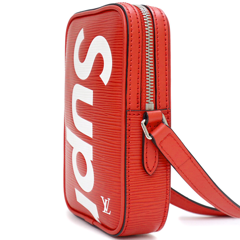 （未使用　展示品）ルイ ヴィトン LOUIS VUITTON ダヌーブ PPM シュプリームコラボ ショルダーバッグ エピレザー レッド 赤 M53434