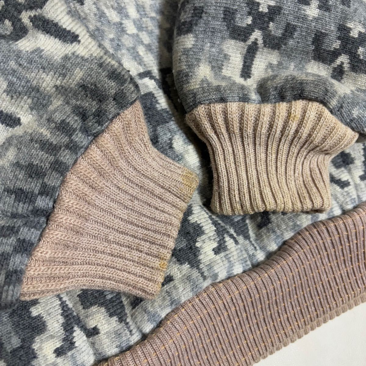 90s USA製 Penfield ショールカラー プルオーバー パイル フリース ジャケット M 総柄 ペンフィールド アメリカ製 アウトドア ボア_画像10